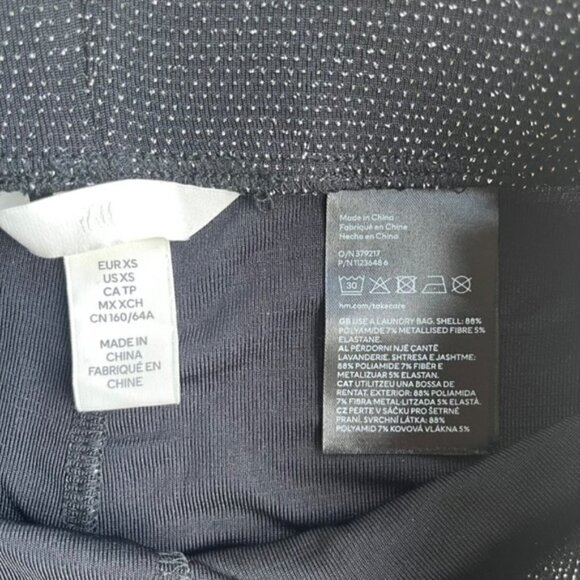 3/$20 ❤️ H&M Black Lurex Glitter Wide Leg Pants US XS - Picture 5 of 5